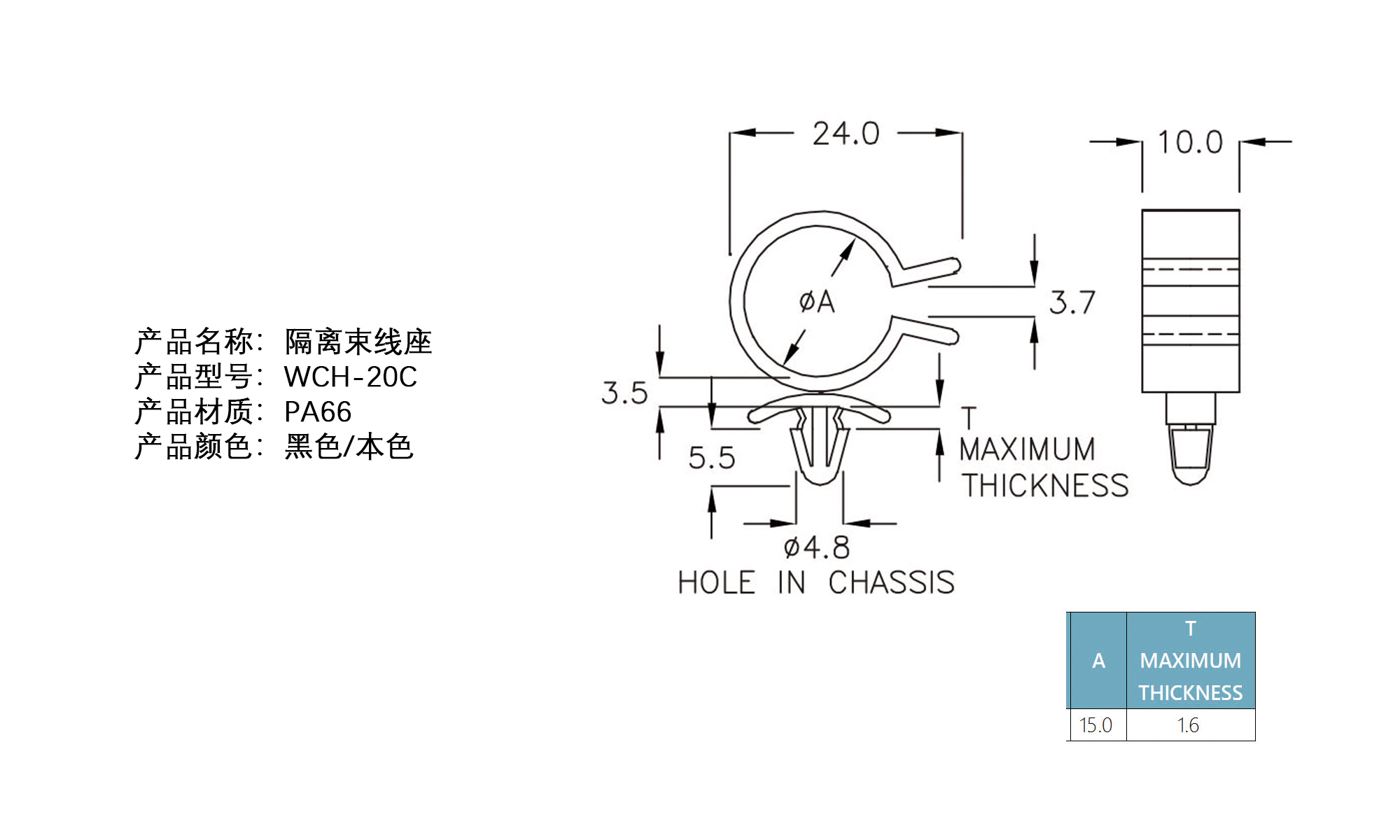 隔离束线座 WCH-20C